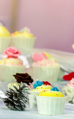 Tatlı düğün cupcakes.