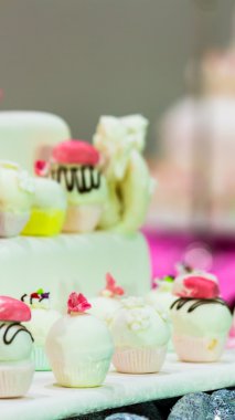 Tatlı düğün cupcakes.