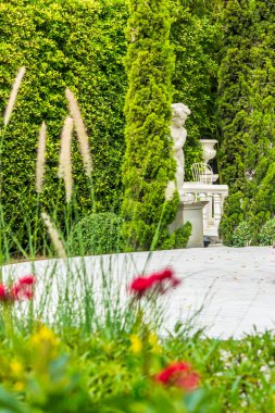 Rahatlatıcı rahat Bahçe uzayda.