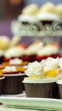 Tatlı düğün cupcakes.