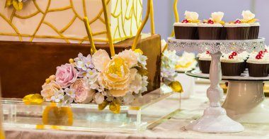 Tatlı düğün cupcakes.