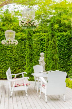 Rahatlatıcı rahat Bahçe uzayda.