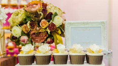 Tatlı düğün cupcakes.