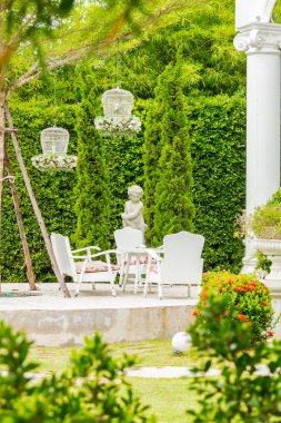 Rahatlatıcı rahat Bahçe uzayda.