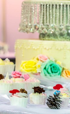 Tatlı düğün cupcakes.