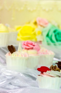 Tatlı düğün cupcakes.