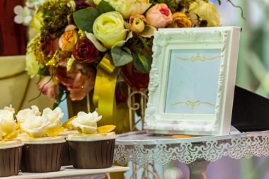 Tatlı düğün cupcakes.