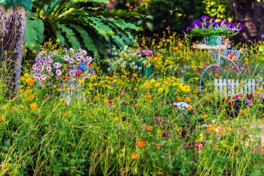 Yazları ev rahat bahçede.