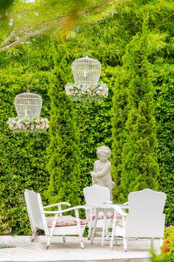 Rahatlatıcı rahat Bahçe uzayda.