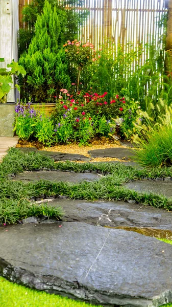 Stenen traject in tuin. — Stockfoto