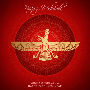Navroz selamlıyor. Metin Navroz Mübarek ile İran ve Parsi yılbaşı (mutlu yıllar). vektör, bayrak, poster, broşür