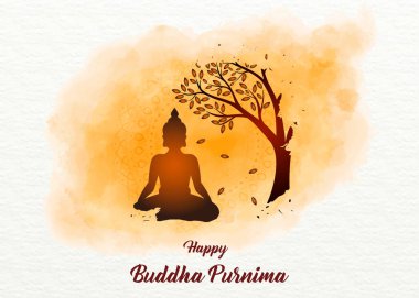 Buda Purnima ya da Vesak Günü için güzel ve yaratıcı bir tasarım, afiş, poster, el ilanı