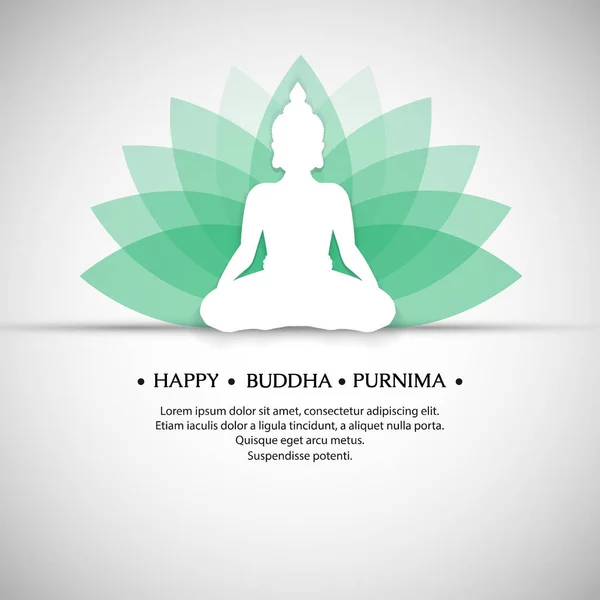 Kreatywne Abstrakcyjne Banner Lub Plakat Happy Buddha Purnima Lub Vesak — Wektor stockowy
