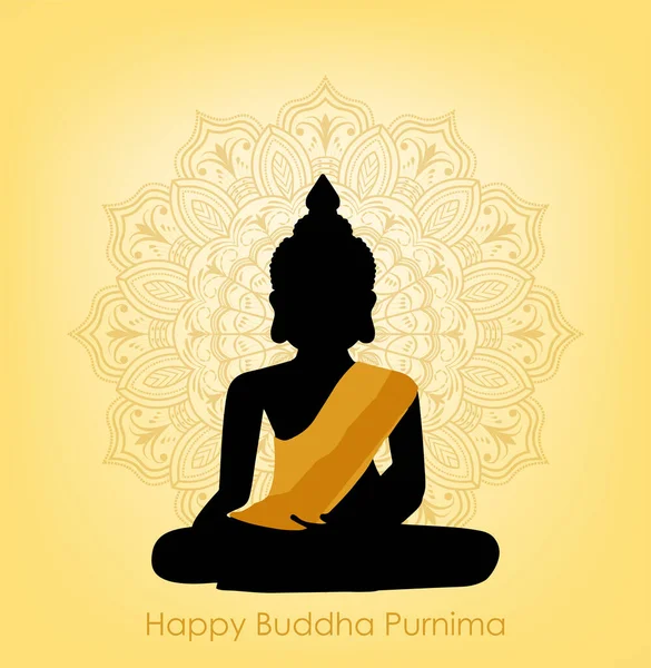 Kreativ Abstrakt Banner Eller Affisch För Happy Buddha Purnima Eller — Stock vektor