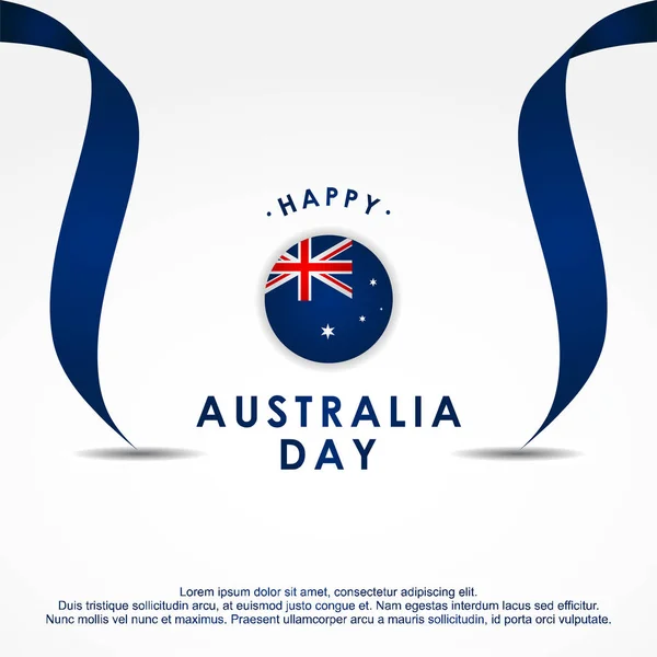 Mutlu Avustralya Günü Tasarım Şablonu Arkaplanı — Stok Vektör