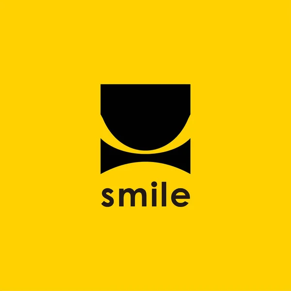 Glimlach Logo voor banner ontwerp en elegante sjabloon — Stockvector