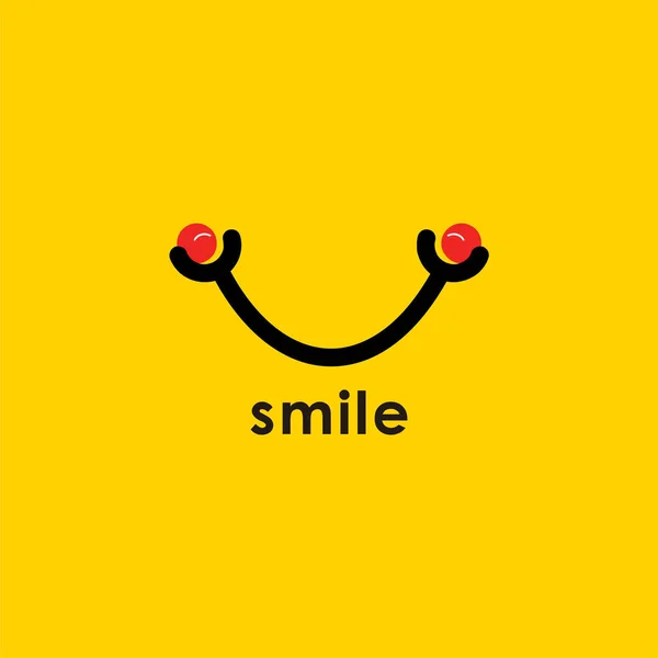 Logotipo de sorriso para design de banner e modelo elegante —  Vetores de Stock