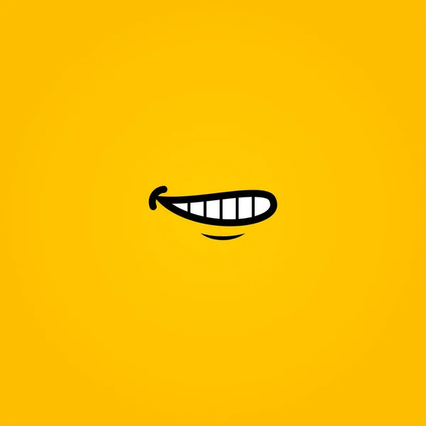 Logo sorriso per il design del banner e il modello elegante — Vettoriale Stock