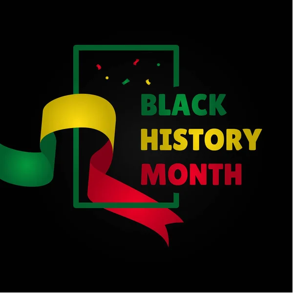 Design vettoriale del mese di storia nera per banner o sfondo — Vettoriale Stock