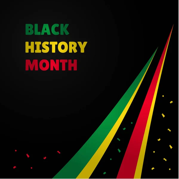 Design vettoriale del mese di storia nera per banner o sfondo — Vettoriale Stock