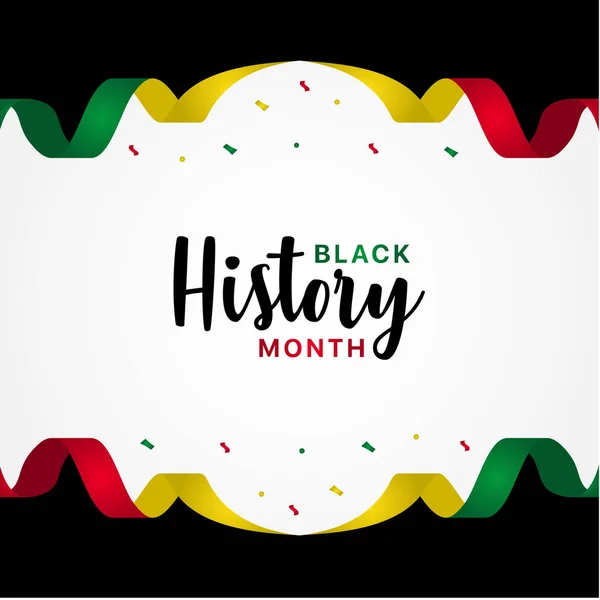Black History Month Διάνυσμα Σχεδίασης για Banner ή Ιστορικό — Διανυσματικό Αρχείο