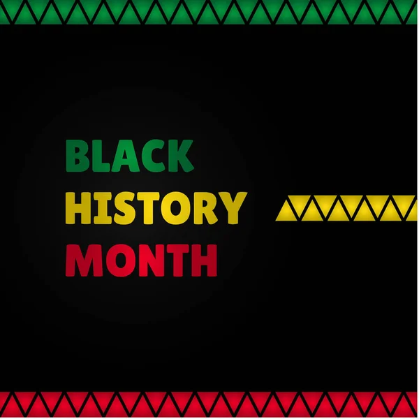 Black History Month Vector Design Banner Background — 스톡 벡터