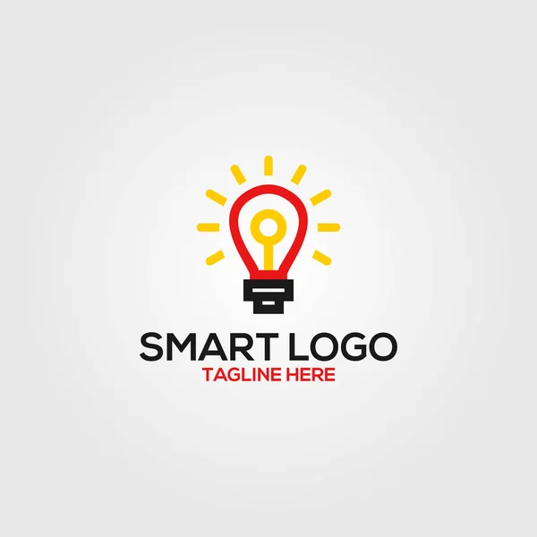 Vector de diseño de logotipo inteligente con brillo y forma única — Archivo Imágenes Vectoriales