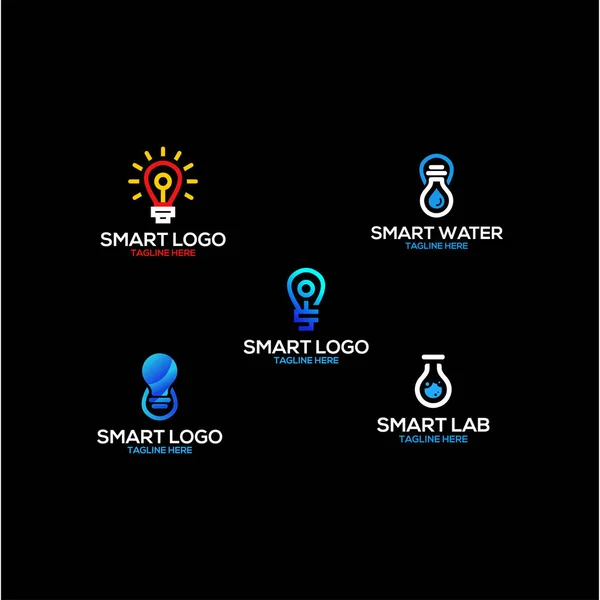 Smart Logo Design Vector med glänsande och unik form — Stock vektor