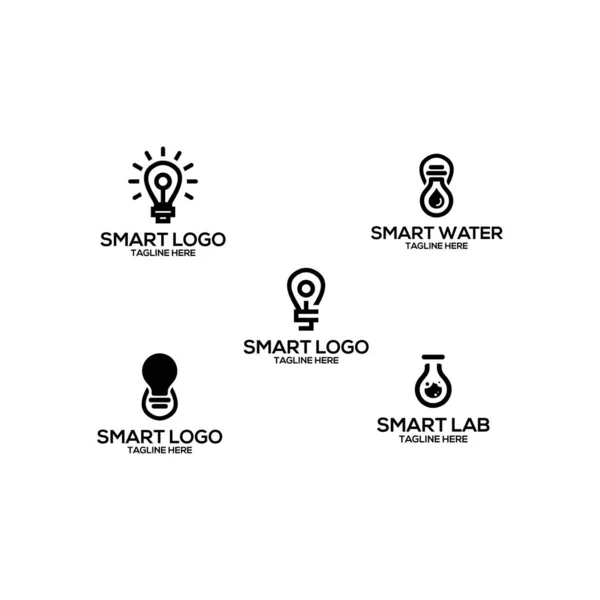 Smart Logo Design Vector met glans en unieke vorm — Stockvector