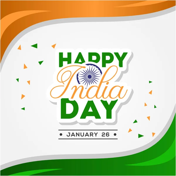 Diseño vectorial del día de la República de la India para bandera o fondo — Vector de stock