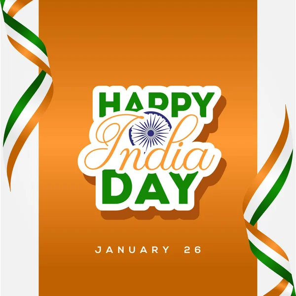 Векторный дизайн Дня Республики Индия для баннера или фона — стоковый вектор