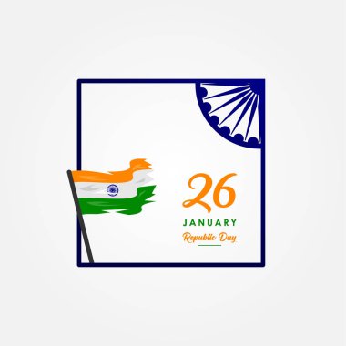 Hindistan Cumhuriyet Günü Sancak veya Arkaplan Tasarımı