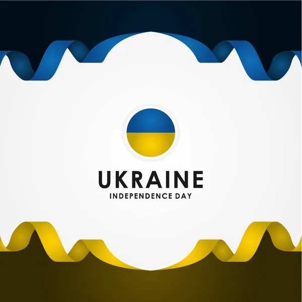 Diseño vectorial del día de la independencia de Ucrania para bandera o fondo — Archivo Imágenes Vectoriales