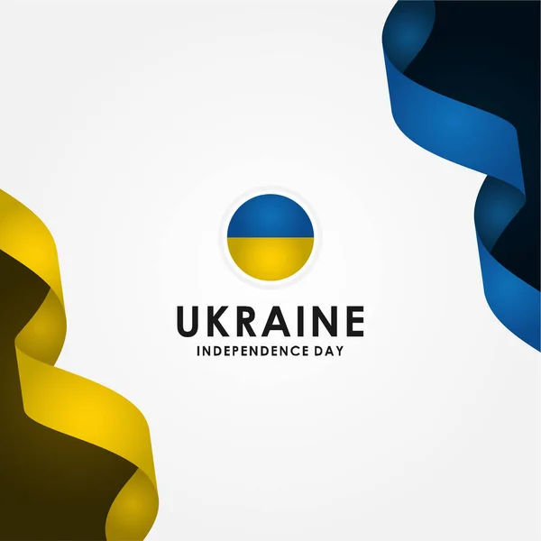 Ukrajna Függetlenség Napja Vector Design Banner vagy Háttér — Stock Vector