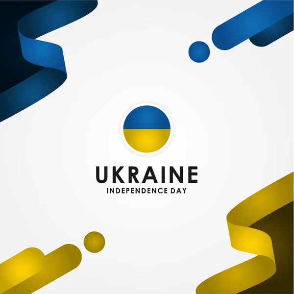 Ukraine Independence Day Vector Design For Banner or Background — Stock Vector