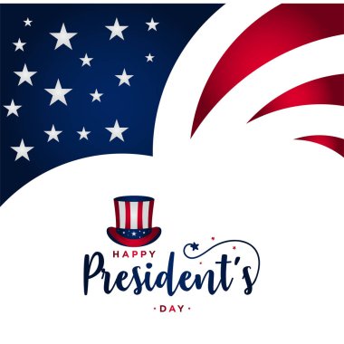 Bayrak veya Arkaplan için Başkanlar Günü Vektör Tasarımı