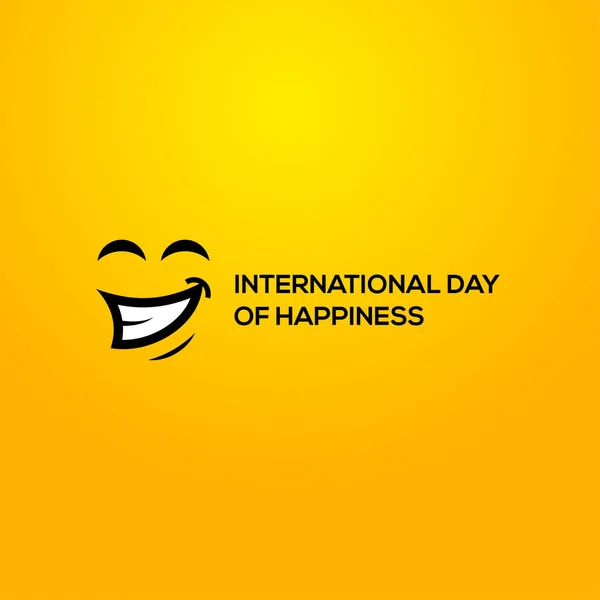 International Day Of Happiness Vector Design For Banner or Background — Stock Vector