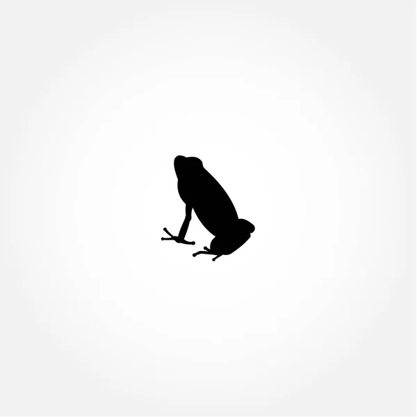 Frog Animal Silhouette Vector para bandeira ou fundo —  Vetores de Stock