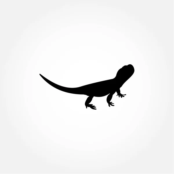 Vecteur animal de silhouette de lézard pour la bannière ou le fond — Image vectorielle