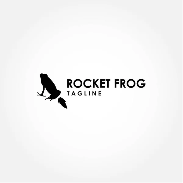 Frosch Tier Silhouette Vektor für Banner oder Hintergrund — Stockvektor