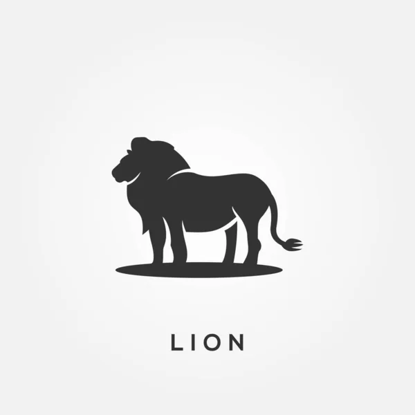 Vector de silueta animal de león para banner o fondo — Vector de stock
