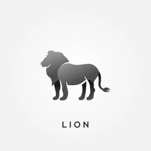 Lion Animal Silhouette Vector Design — Stock vektor