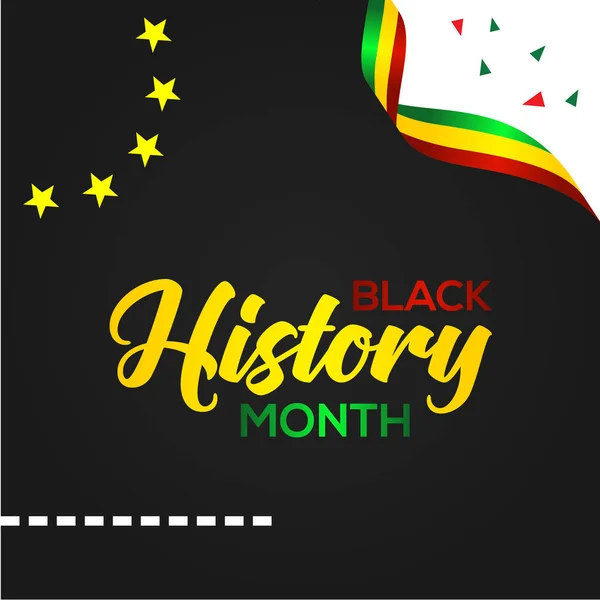Conception vectorielle de mois de l'histoire noire pour la bannière ou l'arrière-plan — Image vectorielle