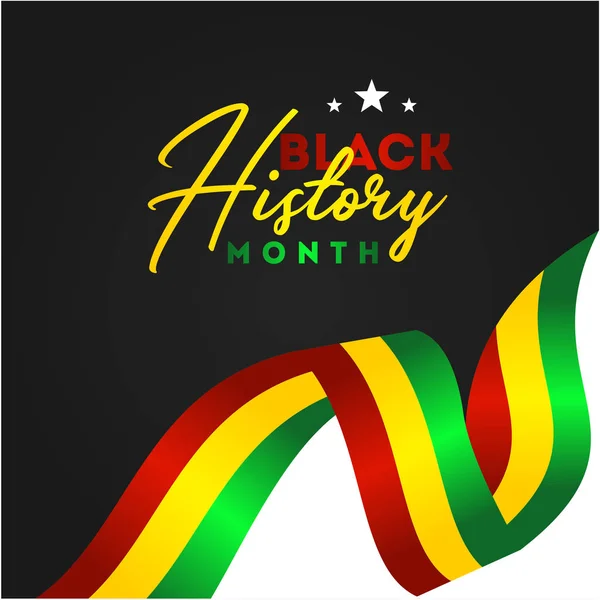 Black History Month Διάνυσμα Σχεδίασης για Banner ή Ιστορικό — Διανυσματικό Αρχείο