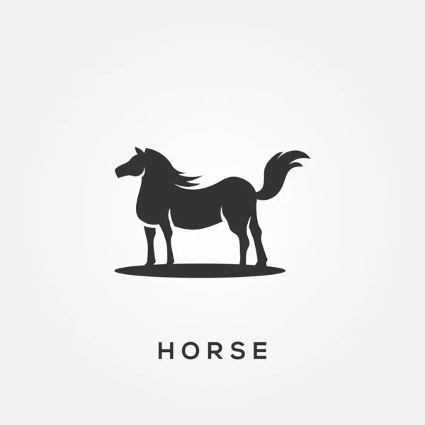 Vecteur de silhouette animal cheval pour bannière ou fond — Image vectorielle