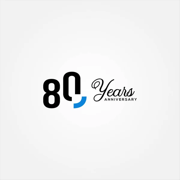 80 επετειακοί αριθμοί για γιορτάστε τη στιγμή — Διανυσματικό Αρχείο