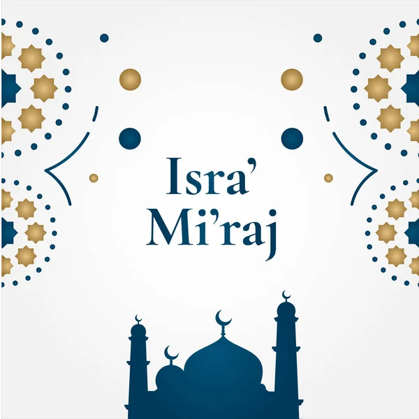 Isra Mi 'raj islamsk vektorutforming for banner eller bakgrunn – stockvektor