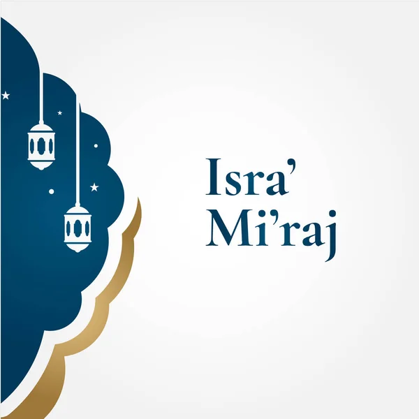 Isra Mi 'raj Islamic Vector Design For Banner or Background - Stok Vektor