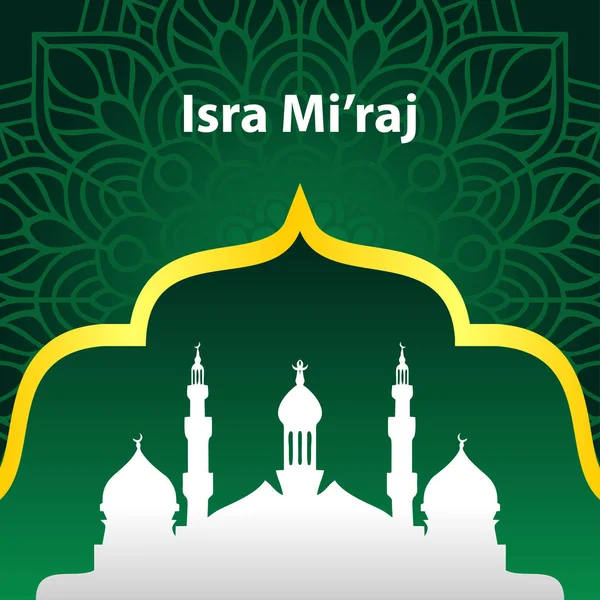 Isra Mi 'raj islamsk vektorutforming for banner eller bakgrunn – stockvektor