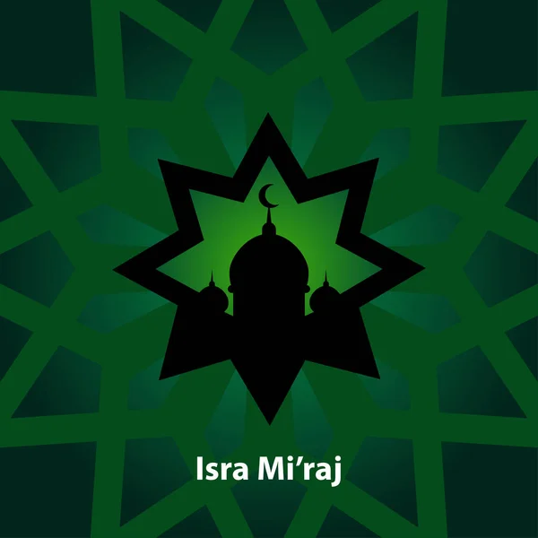 Isra Mi 'raj Islamic Vector Design For Banner or Background - Stok Vektor